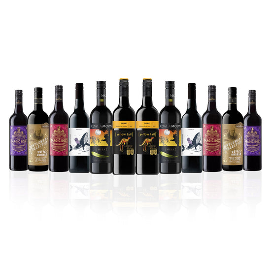 Aussie Mixed Reds featuring Yellowtail Shiraz (12 Bottles)