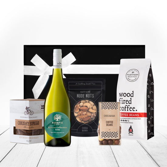 Coffee Beans and White Wine Gift Hamper