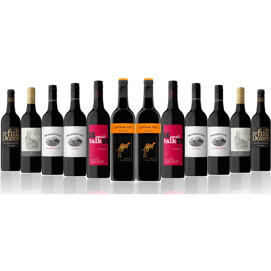 Australian Red Mixed Dozen Featuring Yellow Tail Merlot (12 Bottles)